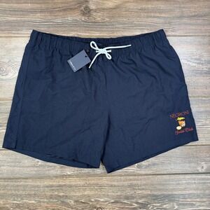 Collars & Co Mens Size 3XL Swim Trunks Navy Negroni Social Club Embroidered New